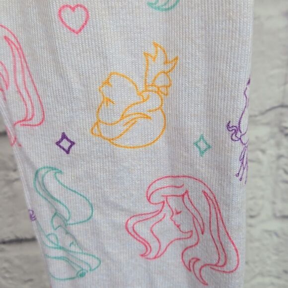 Disney Princess Soft Knit Girls Pajama 2pc Sleep Set Ariel Belle Tiana Jasmine - Picture 4 of 8